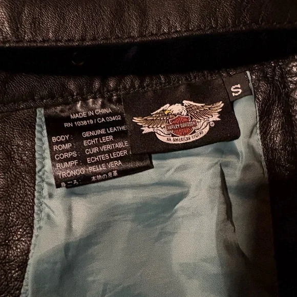 Vintage Harley-Davidson Black Leather Women Chaos Small - Picture 12 of 12